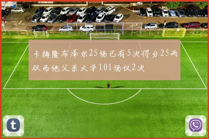 卡梅隆布泽尔25场已有5次得分25两双而他父亲大学101场仅2次