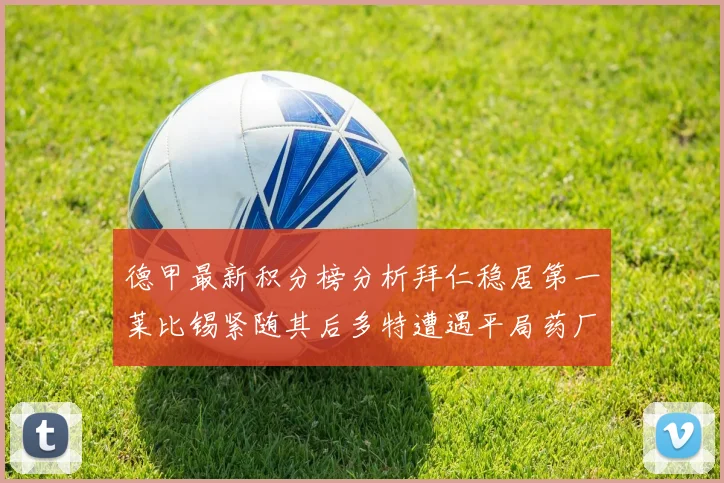 德甲最新积分榜分析拜仁稳居第一莱比锡紧随其后多特遭遇平局药厂紧追不舍